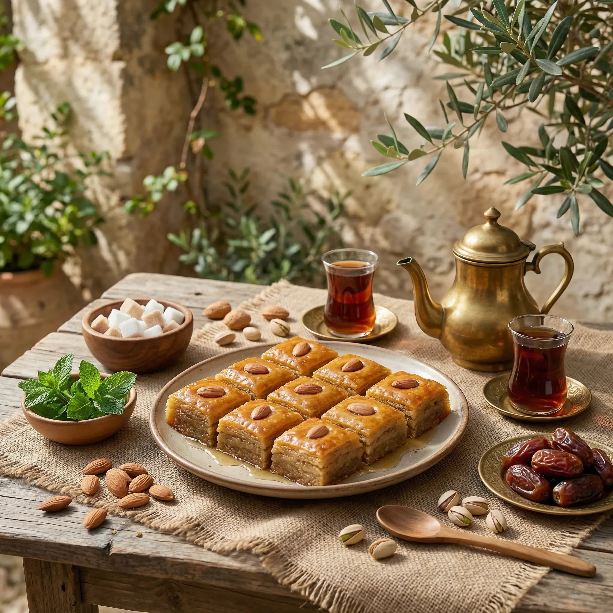 Aristelos – Pastel Árabe de Semolina con Almendras Fadi & Rami