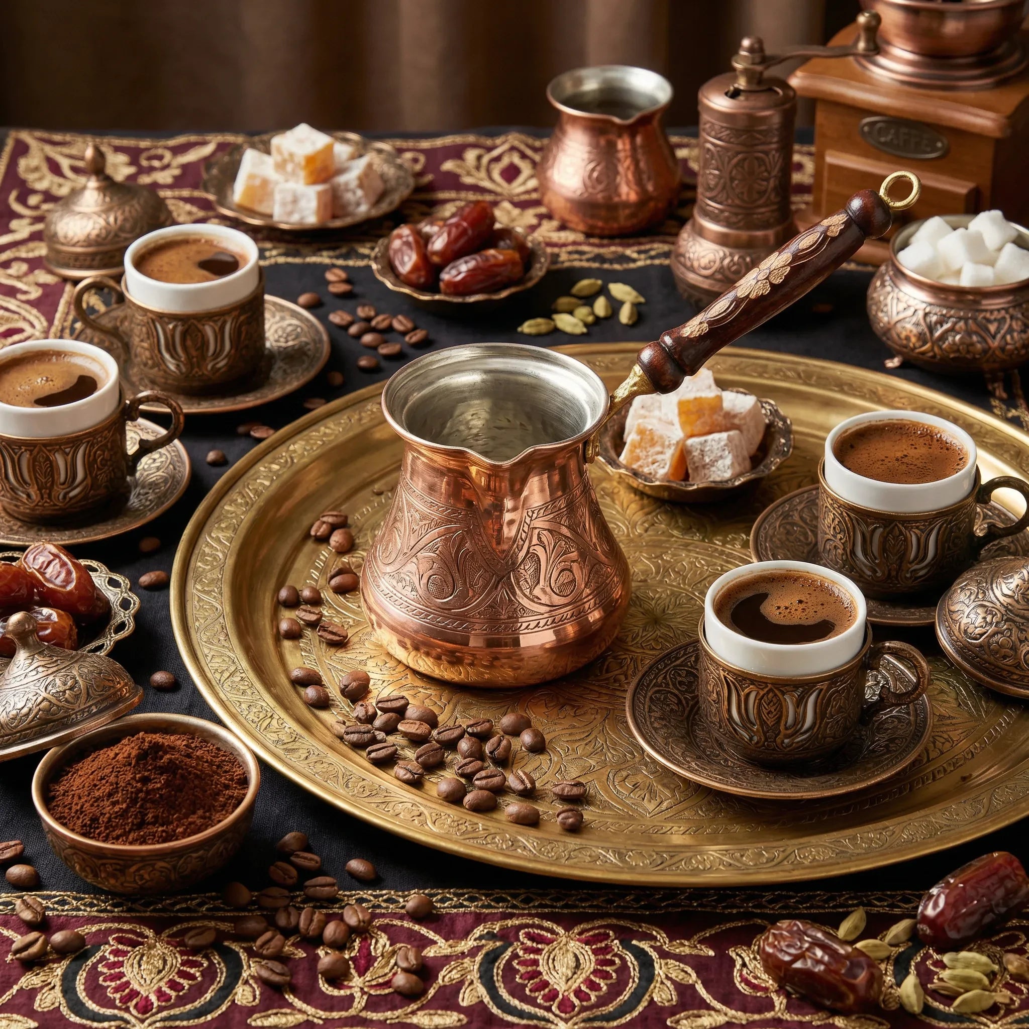 Cezve – Jarro para Café Árabe Turco de Cobre