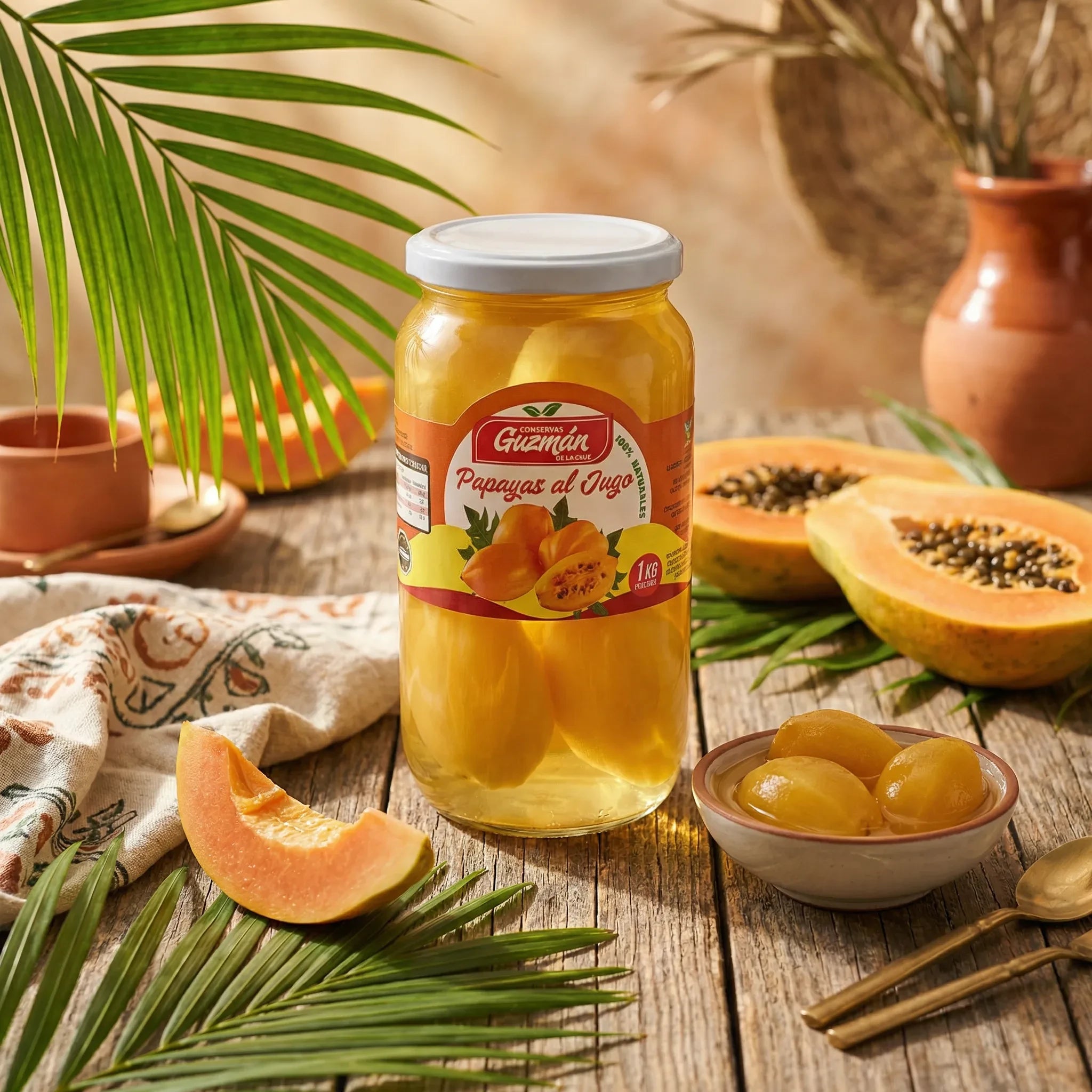 Papayas al Jugo – Frasco 1 Litro Fadi & Rami