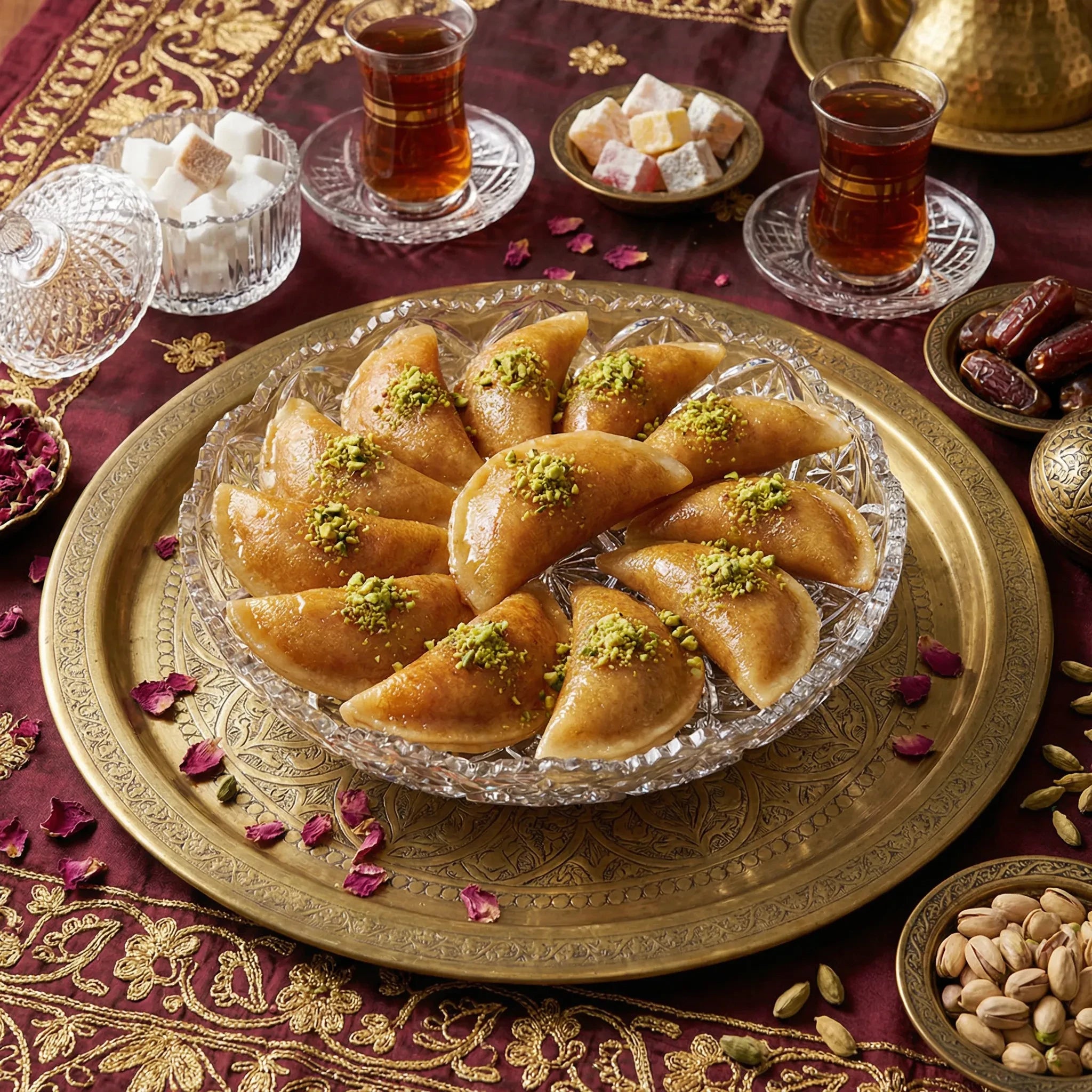 Qatayef – Crepes Árabes Rellenos con Pistacho (Pack de 6)