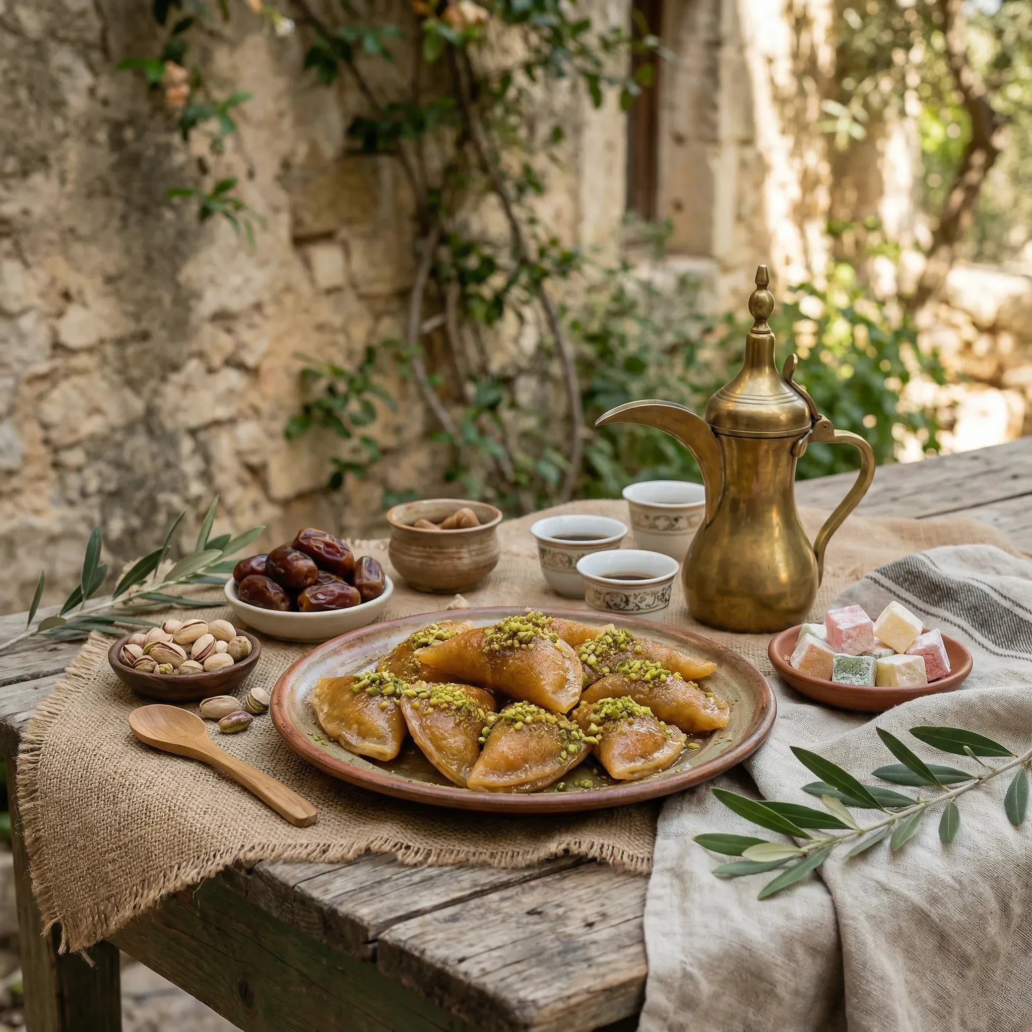 Qatayef – Crepes Árabes Rellenos con Pistacho (Pack de 6)