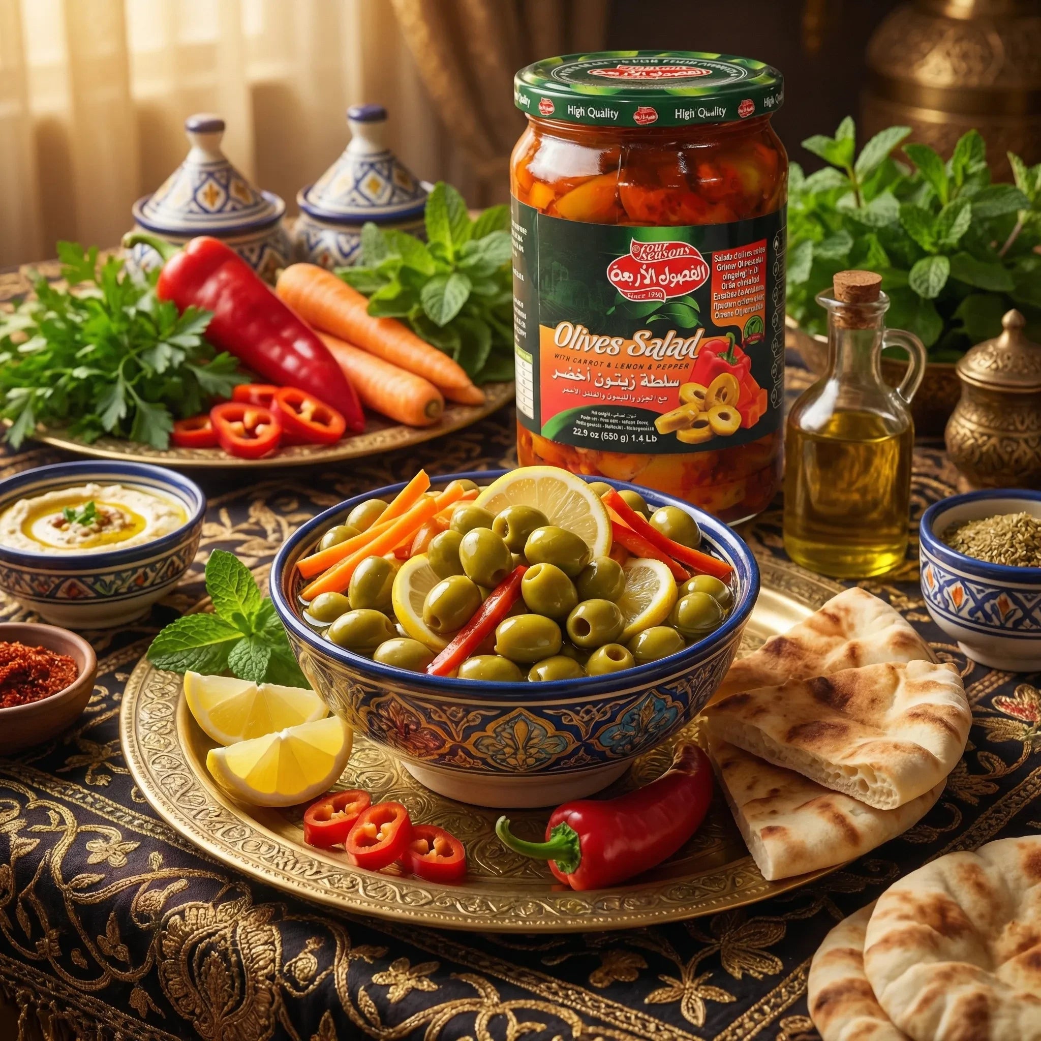 Ensalada de Aceitunas Four Seasons 650g – Olives Salad