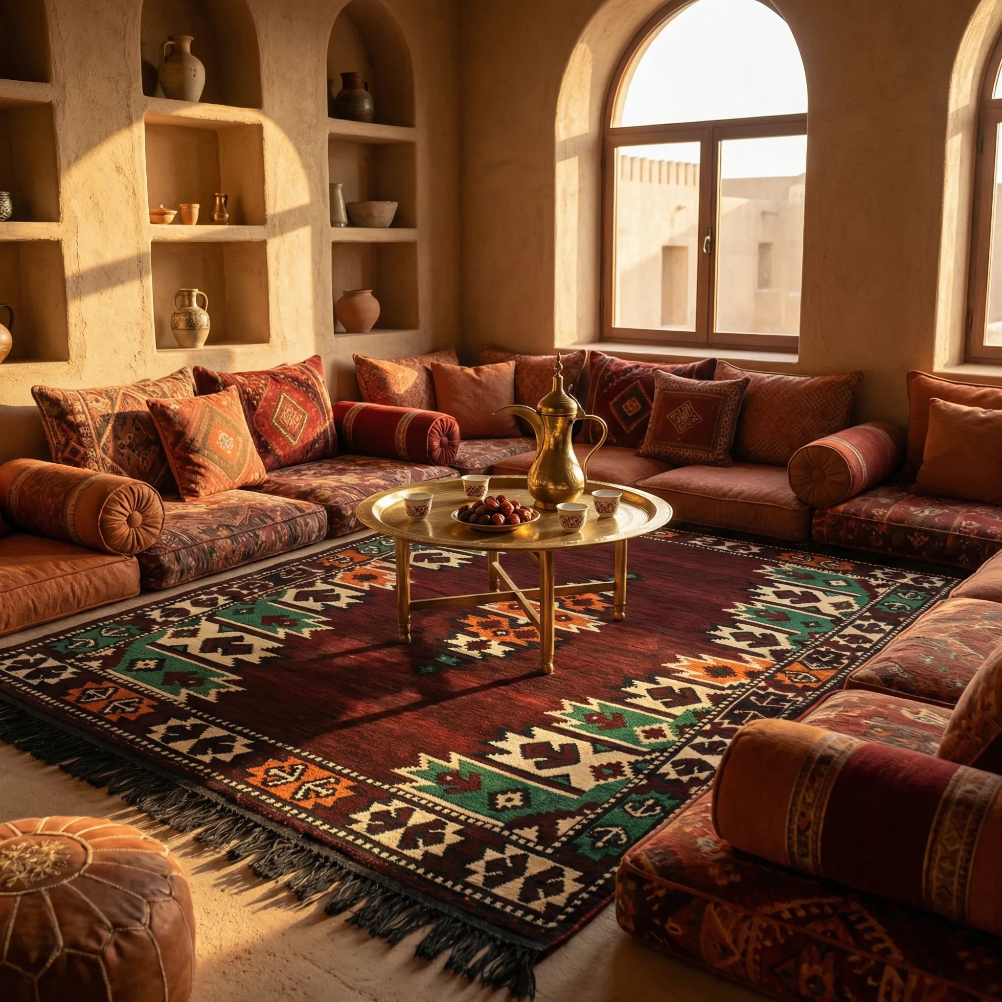 Alfombra Árabe Kilim – Diseño Geométrico Oriental