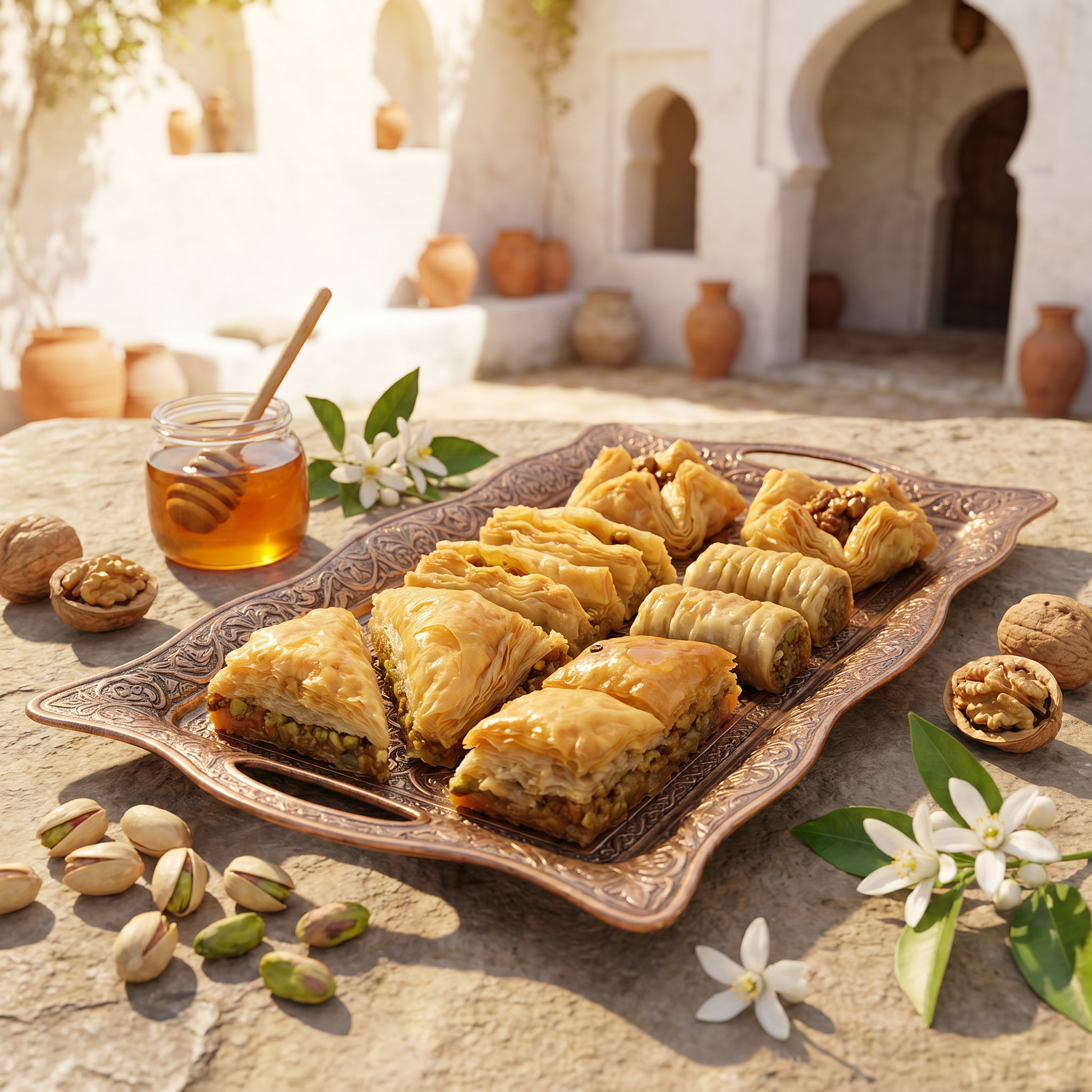 Bandeja Surtida de Baklava Árabe — 400 gr.