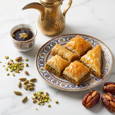 Bandeja Surtida de Baklava Árabe — 400 gr.