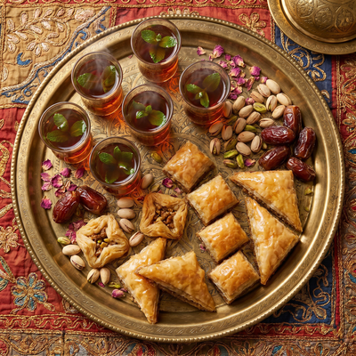 Bandeja Surtida de Baklava Árabe — 400 gr.