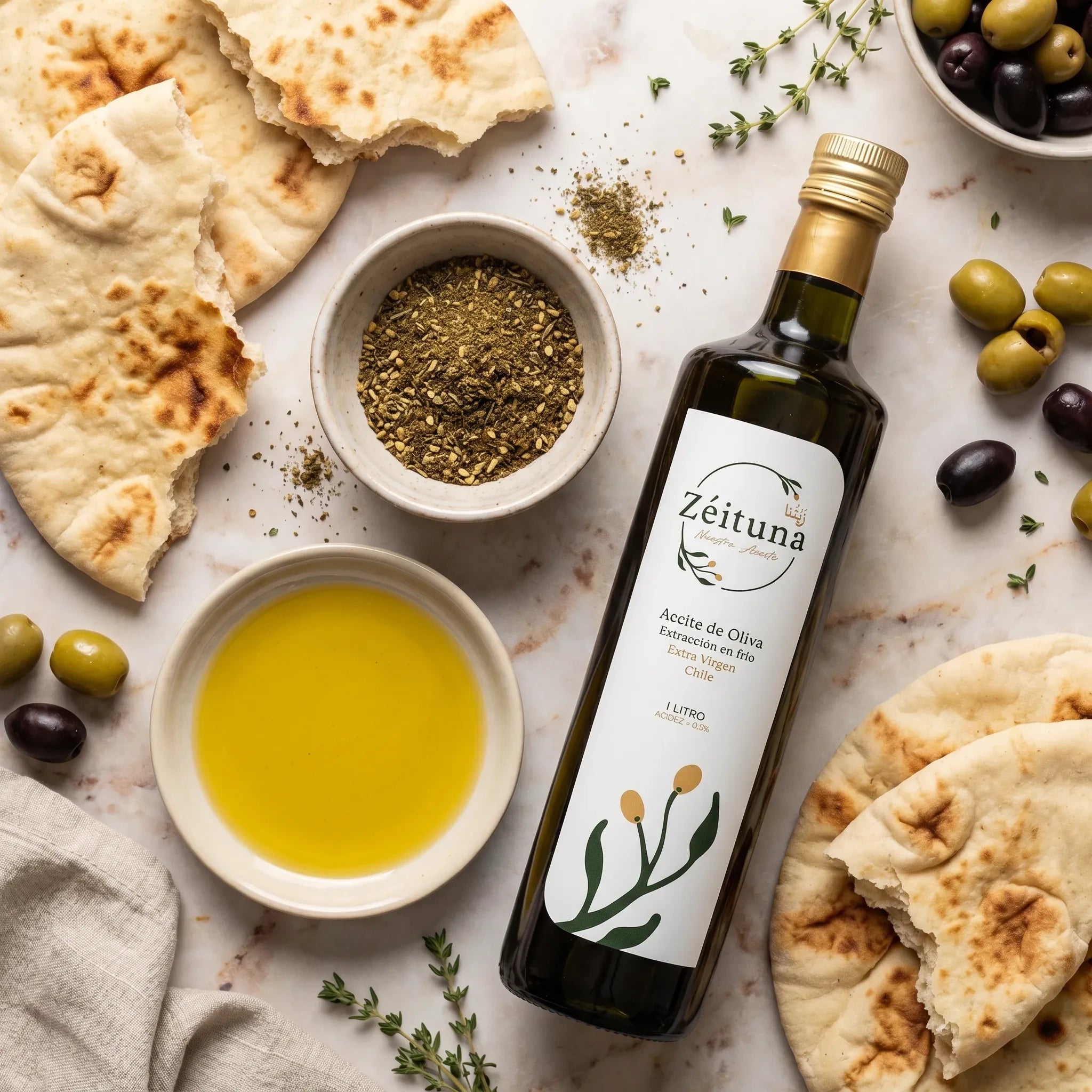 Aceite de Oliva Extra Virgen Zéituna — Extracción en Frío 1L