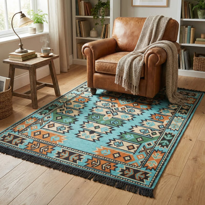 Alfombra Árabe Kilim – Diseño Geométrico Oriental
