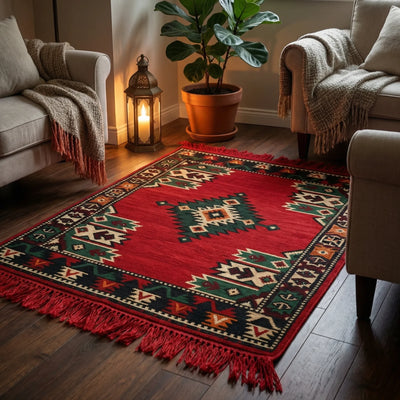 Alfombra Árabe Kilim – Diseño Geométrico Oriental