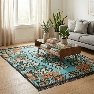 Alfombra Árabe Kilim – Diseño Geométrico Oriental