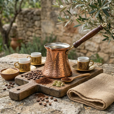 Cezve – Jarro para Café Árabe Turco de Cobre