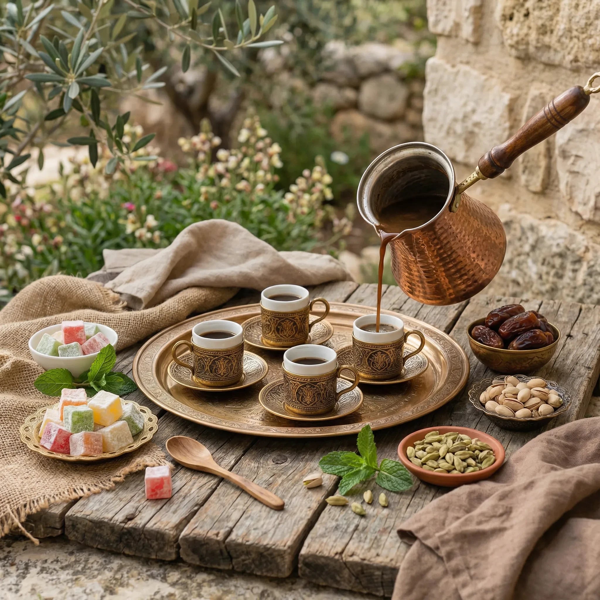 Cezve – Jarro para Café Árabe Turco de Cobre