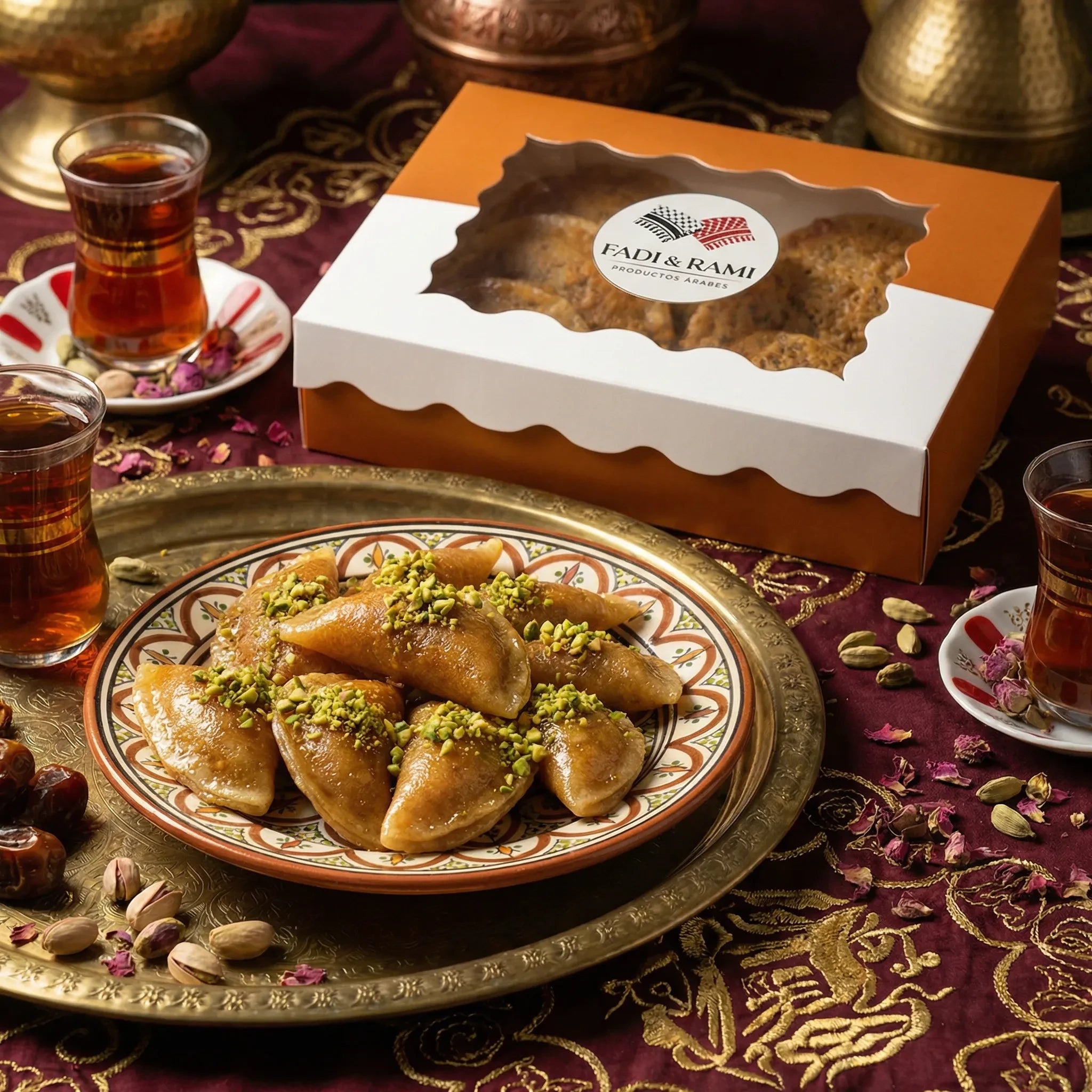 Qatayef – Crepes Árabes Rellenos con Pistacho (Pack de 6)