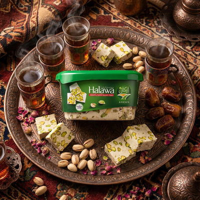 Halawa de Sésamo con Pistachos Arkan — Dulce Árabe Importado