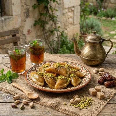 Qatayef – Crepes Árabes Rellenos con Pistacho (Pack de 6)