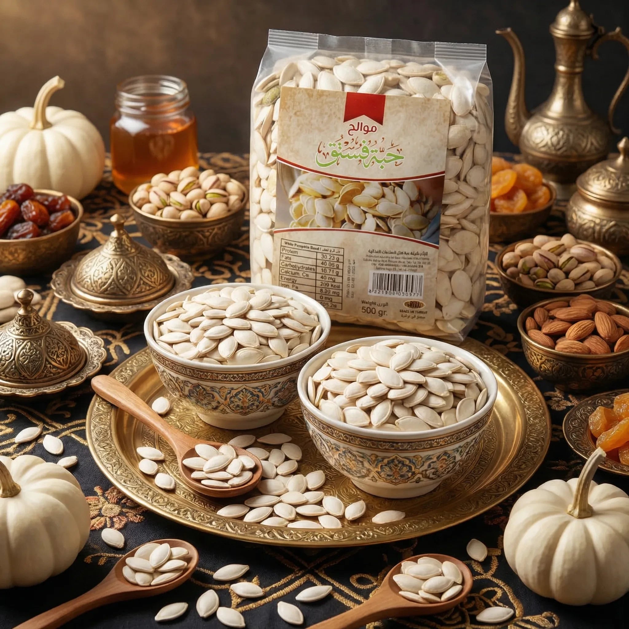 Pepas de Zapallo – White Pumpkin Seeds Habbat Fosto 500g